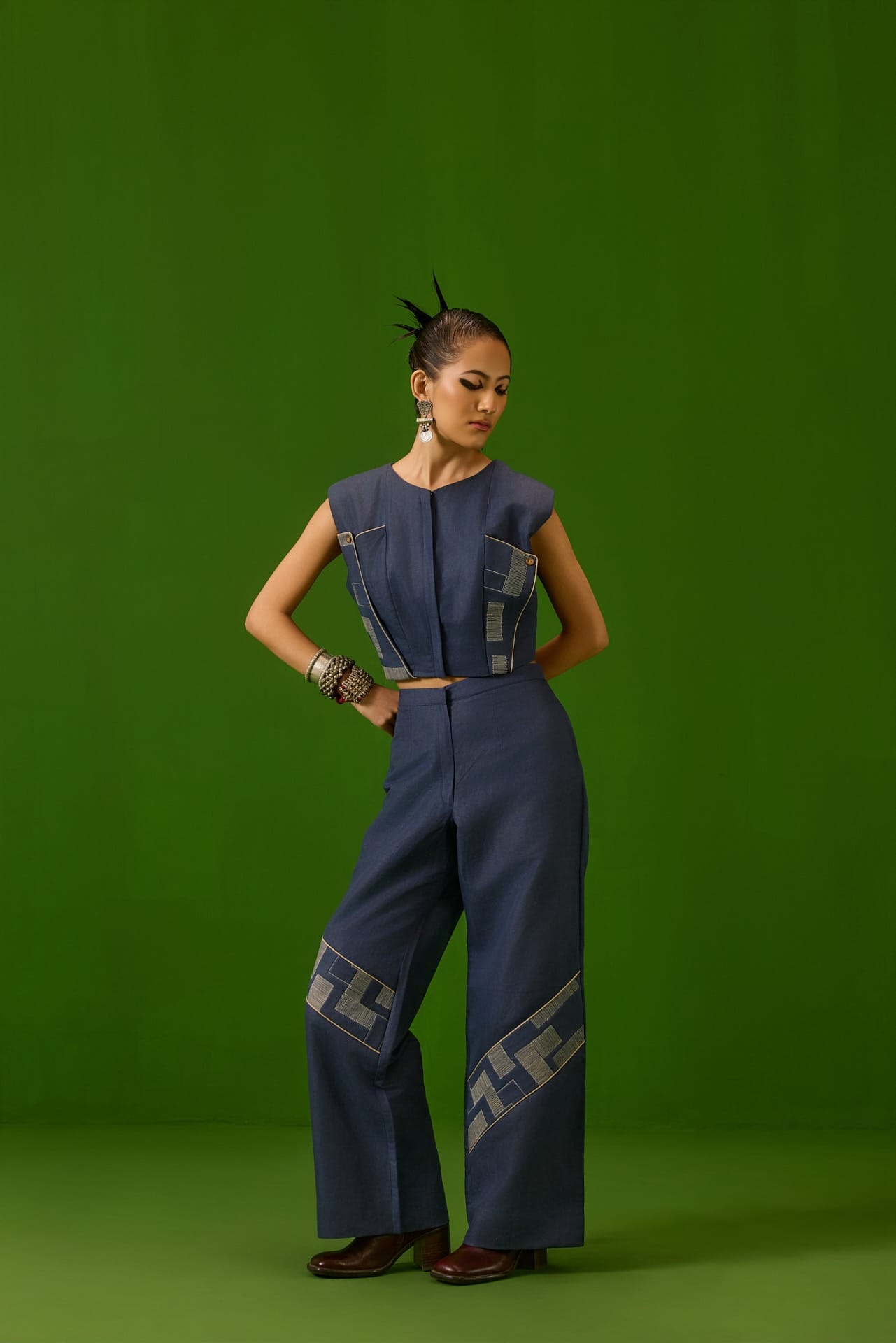 Five Degree Shift Brickwork Pants