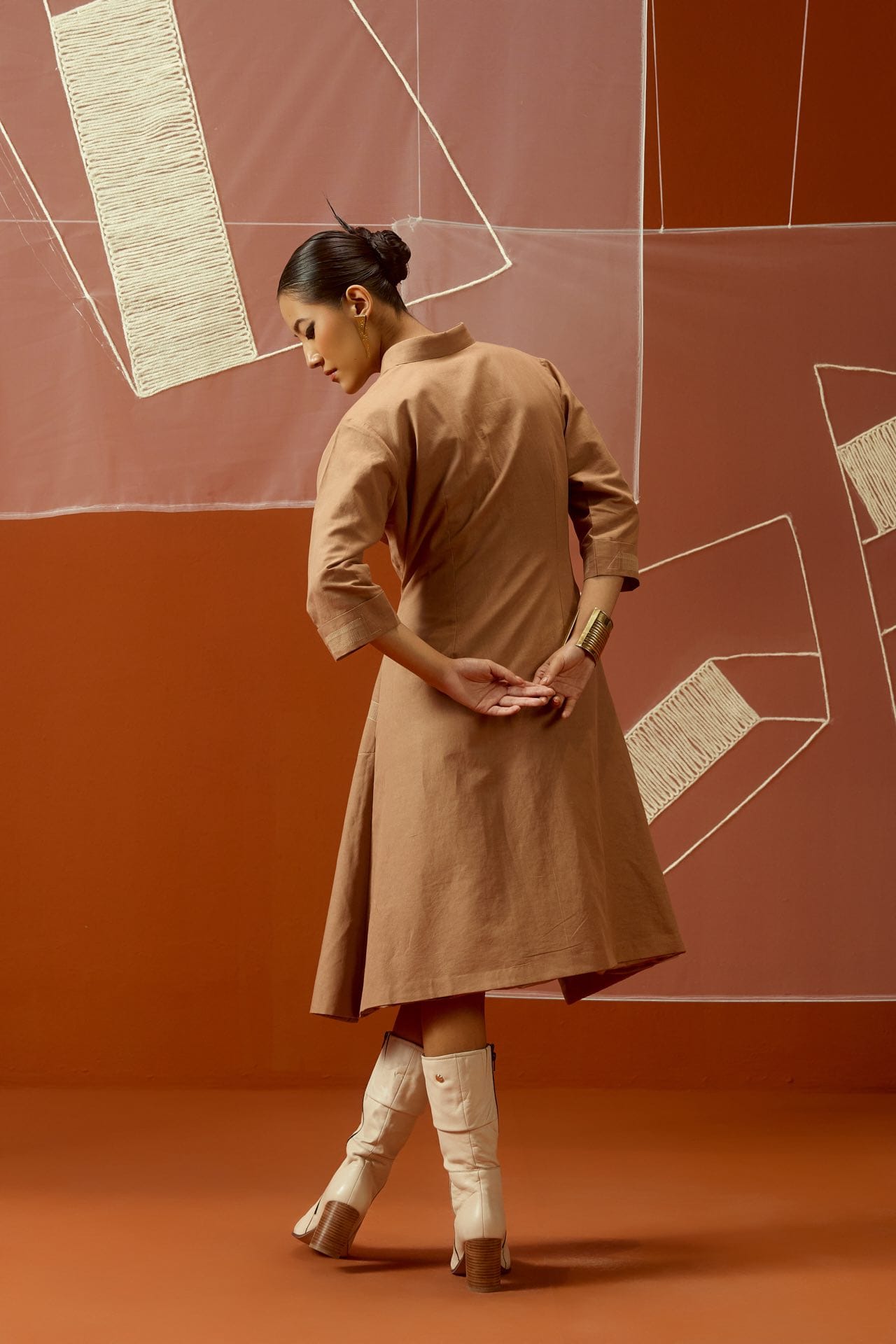 Five Degree Shift Fragmented Wrap Dress